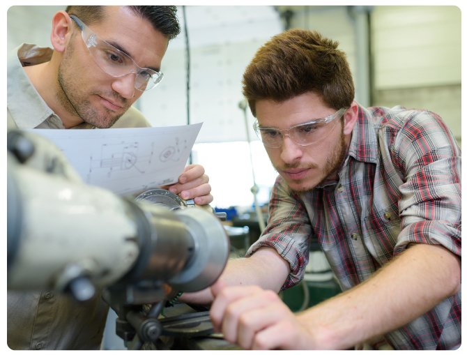 Men working on machinery